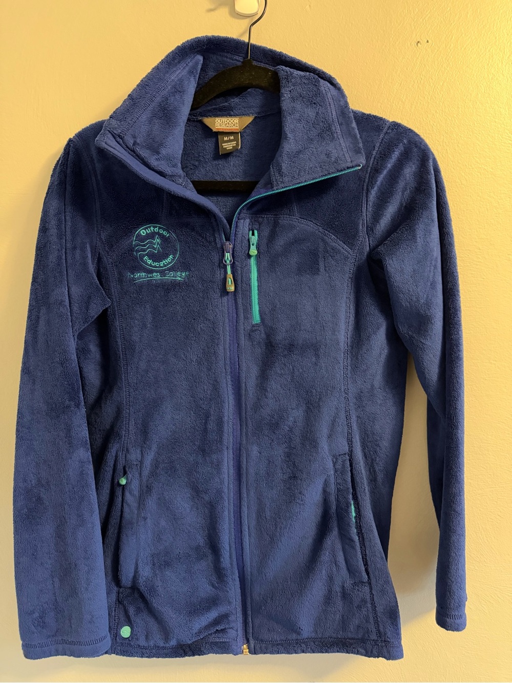 Outdoor Research Blue Full-Zip Fleece Jacket with Teal Accents